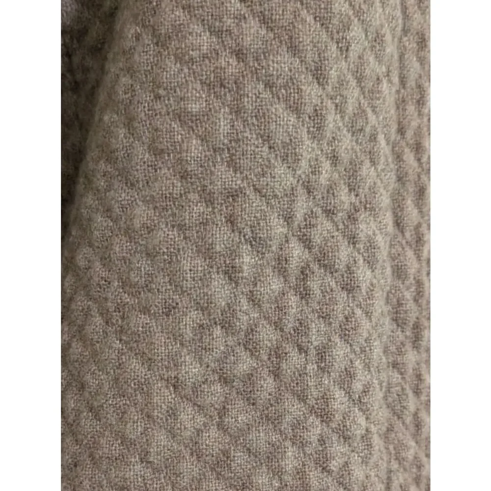 Escada Elements Taupe Diamond Quilted Cashmere Jacket Size 34 US Small
